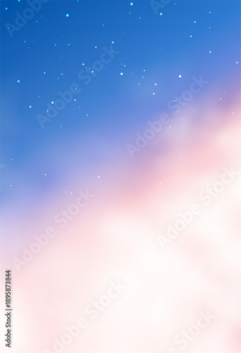 beautiful smoky clouds starry sky background