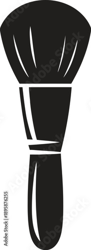 Makeup brush icon. Beauty, cosmetics, grooming tool. Vector illustration