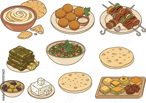 Athletic sprinters flat vector set featuring runners in starting blocks, sprinting on track, and jumping hurdles during competition training Hand drawn vector set