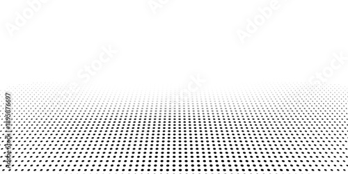 Abstract dotted halftone gradient texture. Vanishing polka dot background vector abstract simple