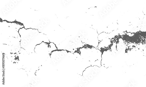 Earth cracks texture isolated vector, Dry soil cracked texture background, Distressed ground crack pattern