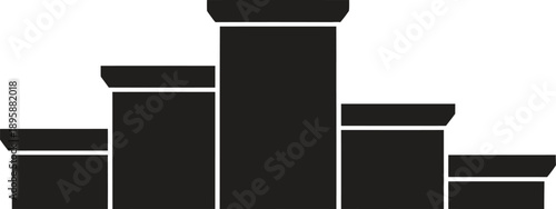 Columns icon, architecture, structure, building, vector illustration