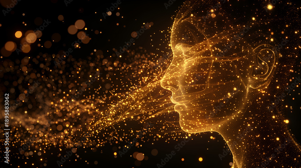 Fototapeta premium Quantum Consciousness Emergence: Digital Human Neural Network Visualization | AI-Driven Cognitive Breakthrough in Transformational Technology