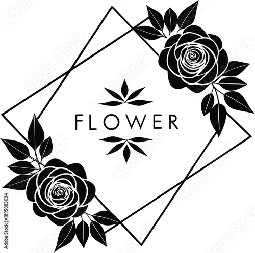 a sweet handmade floral background with roses artwork and artboard