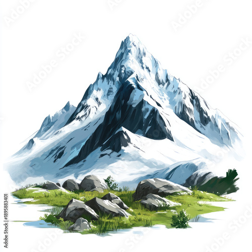mountain landscape vector illustration