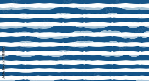Abstract blue and white striped pattern with textured horizontal lines, flat design.