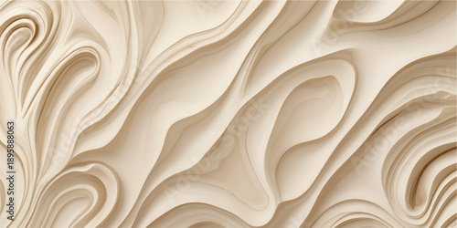 Contemporary Wooden Contour Background with Flowing Carved Grain Design Variation 
