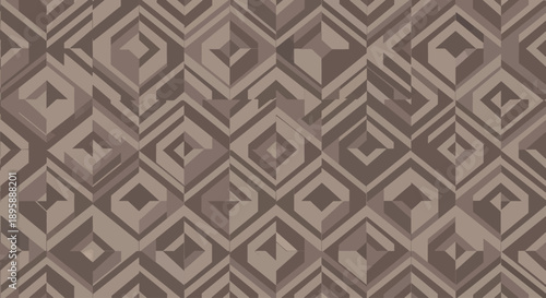 Geometric pattern with diamond shapes and shades of brown, abstract background
