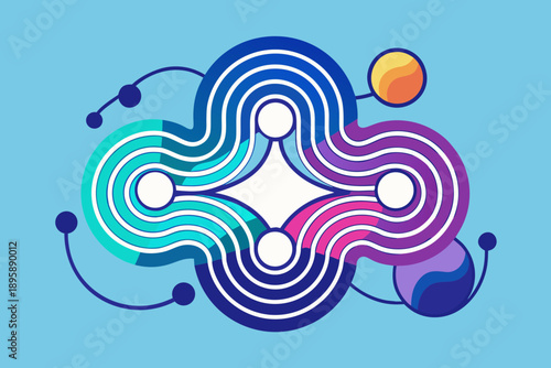 ripple node spreading abstract energy waves