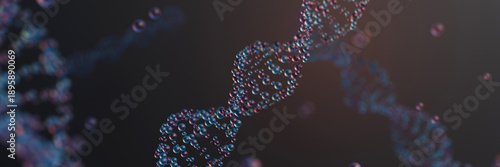 DNA 3D render science or medical background, DNA. molecule structure, Medical science concept