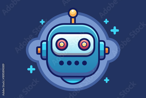 artificial intelligence robot face icon