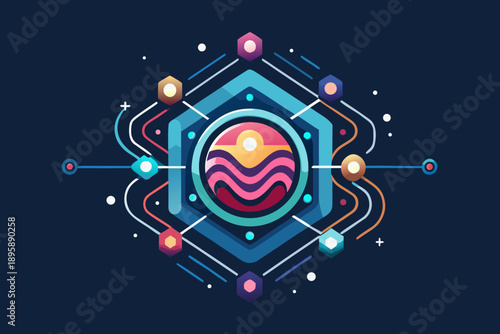 generative art source flow icon