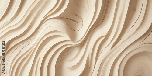 A smooth swirl of creamy chocolate and liquid gold flows in a soft silk wave pattern to create a brown wooden texture background with an elegant satin motion design