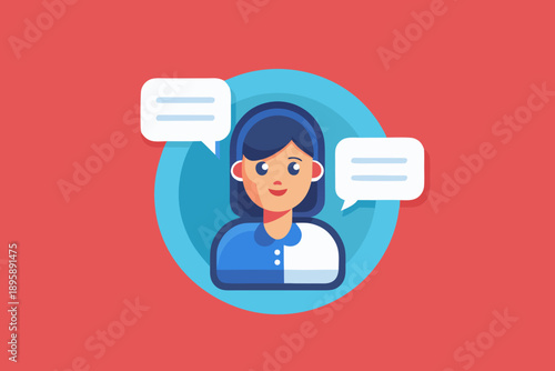 assistant avatar message bubble interface icon