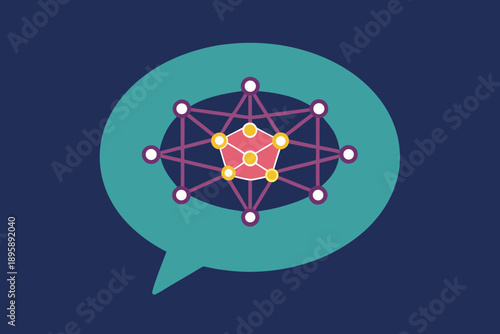 chat neural network nodes icon