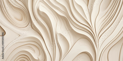 Seamless golden silk wood texture background with soft flowing satin waves and luxury cream fabric material curves for a smooth decorative backdrop pattern