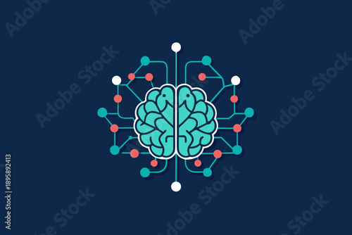 digital consciousness neural network icon