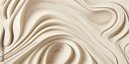 Creamy chocolate swirl wood texture background with smooth flowing pattern