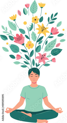 yoga in the lotus position