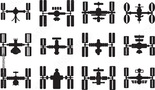 Collection of various unidentified flying object schematics
