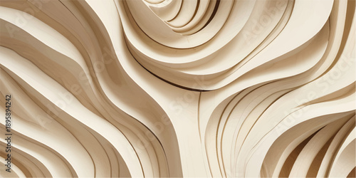 Wood grain and golden silk textile pattern create a luxury fabric backdrop with soft, flowing curves and light