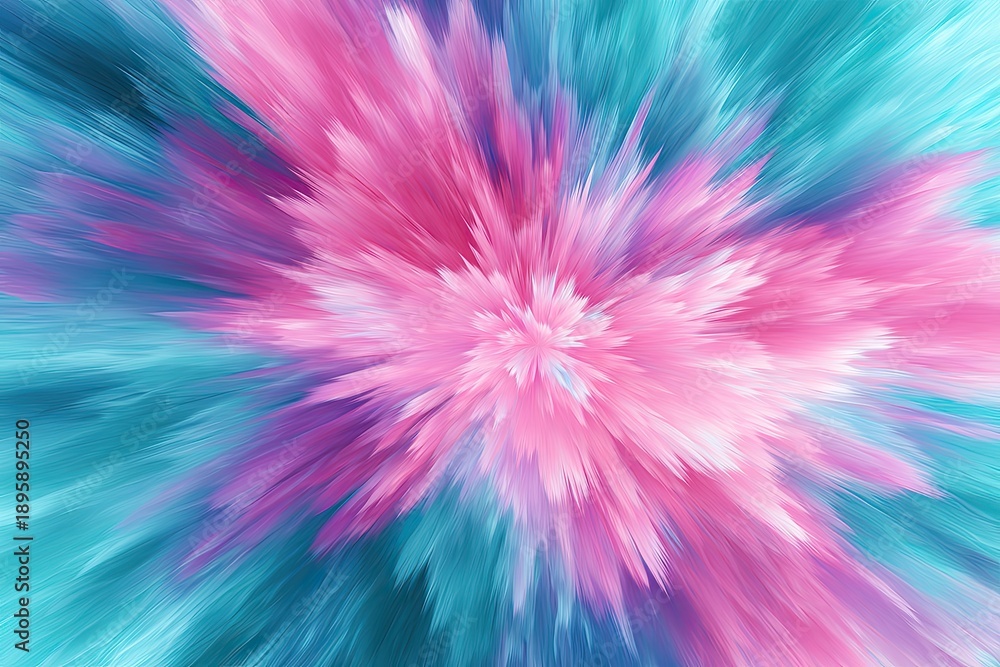 Obraz premium Artistic, abstract explosion of pink, purple, and turquoise, creating a dynamic design
