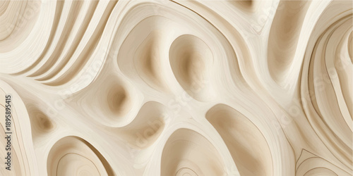 A natural wood texture background featuring a dry sand pattern with brown grain waves and yellow desert dunes for a textured summer beach material