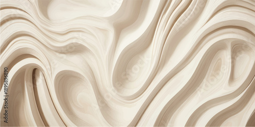 Luxury golden brown wood texture with smooth flowing fabric-like waves creating an elegant shiny background for design and decoration