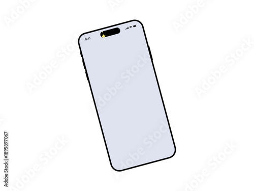 Innovative Mobile Design: A modern smartphone silhouette showcases a sleek screen, a cutting-edge design, and a user-friendly interface.