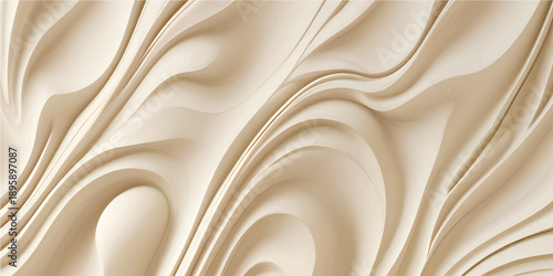 Elegant flowing golden silk fabric texture with smooth satin waves and shiny luxury drapery curves for a decorative textile backdrop