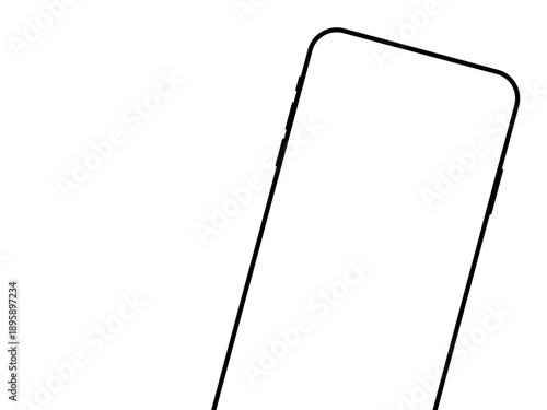 Tech Device Abstract: Sleek and modern design of a mobile device in a minimalist and clean aesthetic, emphasizing simplicity and technological advancement. 