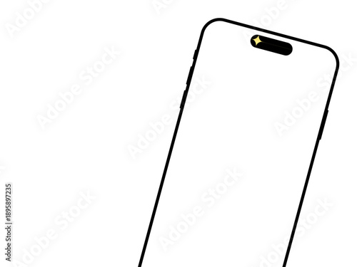 Tech Device Abstract: Sleek and modern design of a mobile device in a minimalist and clean aesthetic, emphasizing simplicity and technological advancement. 