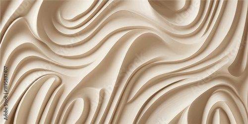 Modern Interior White Wood Texture Background With 3D Carved Wall Panel Design For Architecture And Decoration