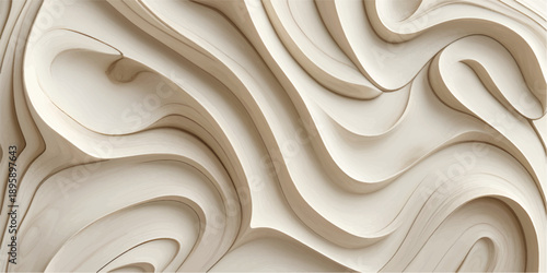 Luxury White Wooden Wall Panel Background With Carved 3D Surface Pattern For Interior Design And Architecture Projects
