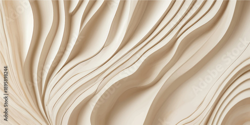 Brown silk satin fabric with flowing golden waves luxury texture background