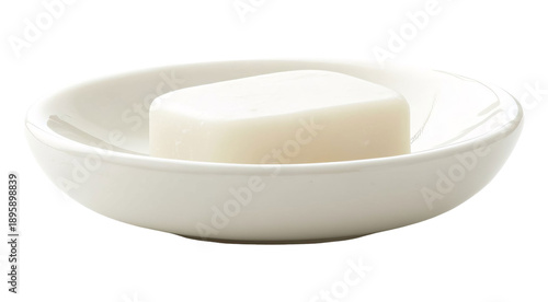 Bathroom Soap Dish - Elegant Bathroom Soap Dish for Organizing and Displaying Soap Bars in Bathrooms and Powder Rooms Isolated on White Background