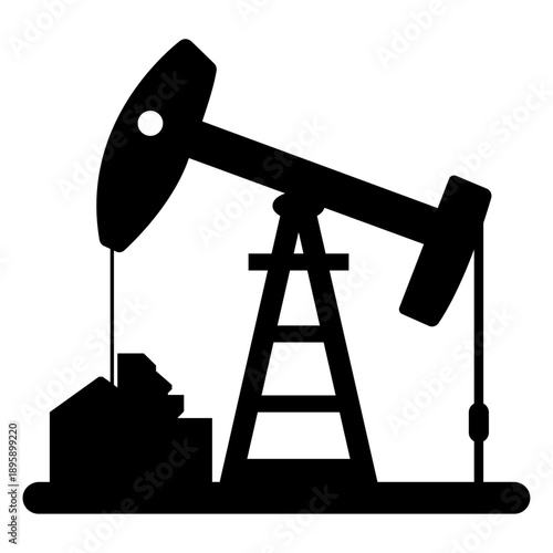 Pumpjack vector icon