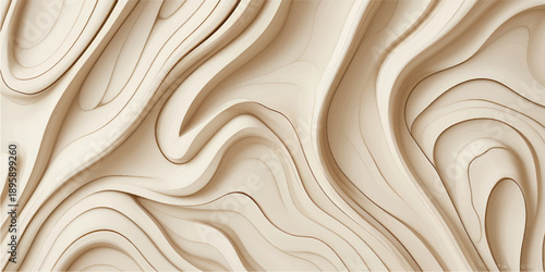 Abstract Wooden Surface With Wavelike Texture