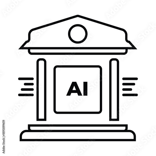 AI governance Outline icon