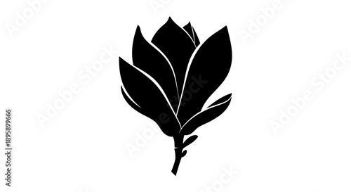 Elegant black and white vector silhouette illustration of a lush bridal bouquet featuring detailed peonies and roses tied neatly with a flowing ribbon bow design