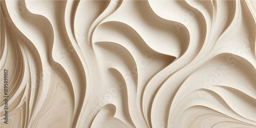 Luxurious white and gold silk fabric with smooth shiny waves creating an elegant soft background