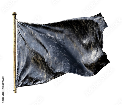 Battle Flag - Historic Battle Flag Isolated on White Background