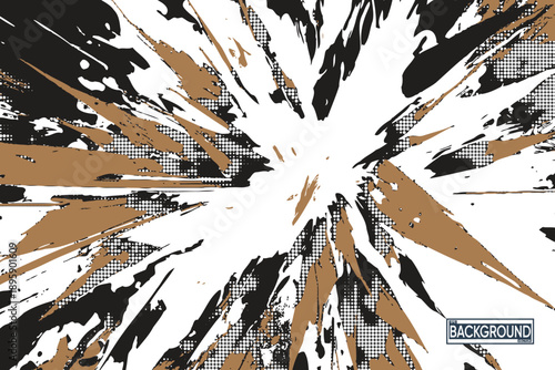 Wallpaper Mural Dynamic Grunge Burst with Halftone Texture Torontodigital.ca