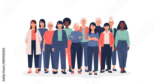 Diverse Group of People Standing Together 2.