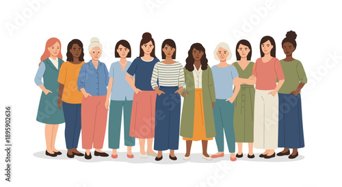 Diverse Group of Women Standing Together 2.