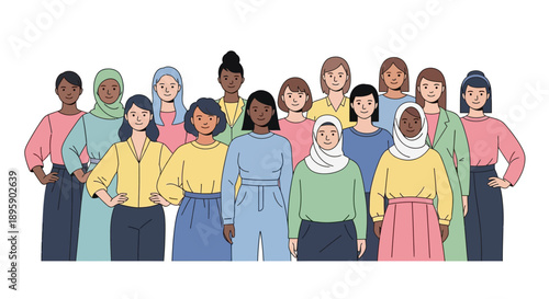 Diverse Group of Women Standing Together 3.