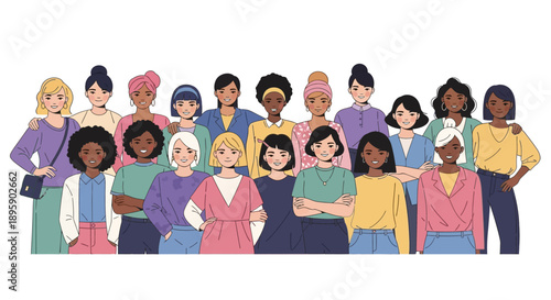 Diverse Group of Women Standing Together 4.