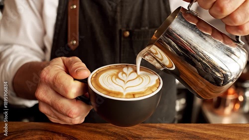 hands holding a cup of coffee video