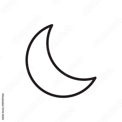moon icon vector. moon and star. moon icon. simple line icon