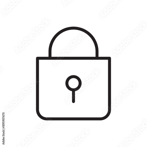 lock icon. padlock icon. padlock line icon. line simple icon. 